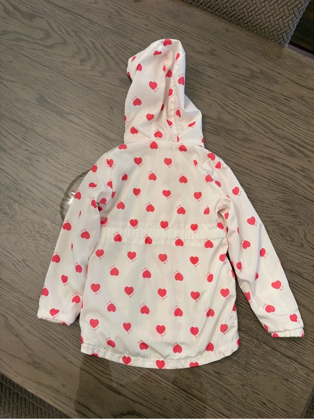 Girls White Hooded light jacket